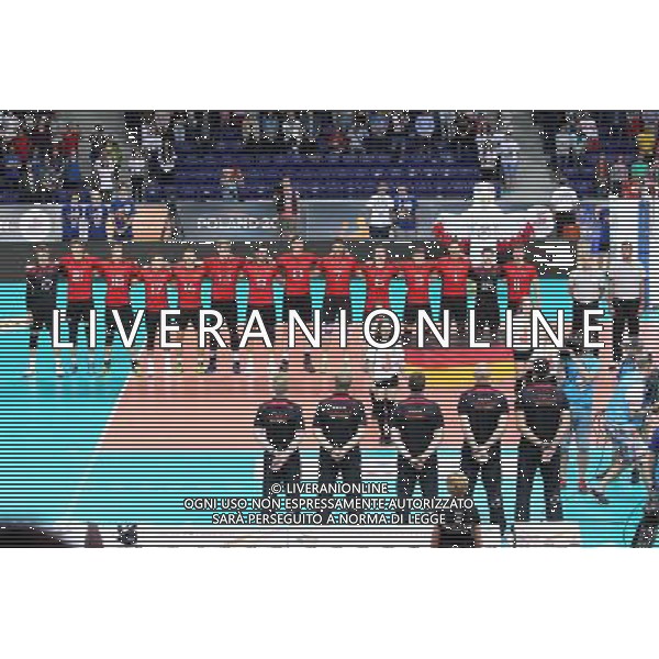 SZCZECIN, AZOTY ARENA 27.08.2017 CEV MISTRZOSTWA EUROPY W PILCE SIATKOWEJ MEZCZYZN LOTTO EUROVOLLEY POLAND 2017 CZECHY - NIEMCY CEV MENS VOLLEYBALL EUROPEAN CHAMPIONSHIP LOTTO EUROVOLLEY POLAND 2017 CZECH REPUBLIC - GERMANY NZ REPREZENTACJA NIEMIEC PODCZAS HYMNU / TEAM OF GERMANY DURING THE ANTHEM FOT. KRZYSZTOF CICHOMSKI / NEWSPIX.PL --- Newspix.pl AG ALDO LIVERANI SAS *** Local Caption *** www.newspix.pl mail us: info@newspix.pl call us: 0048 022 23 22 222 --- Polish Picture Agency by Ringier Axel Springer Poland