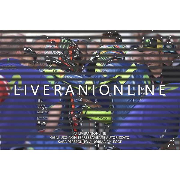 Silverstone United Kingdom 25.08.2017 Twelfth round MotoGP 2017 at the Silverstone Circuit, Valentino Rossi (Movistar Yamaha) photoPSP / Newspix.pl --- Newspix.pl POLAND OUT!!! AG ALDO LIVERANI SAS *** Local Caption *** www.newspix.pl mail us: info@newspix.pl call us: 0048 022 23 22 222 --- Polish Picture Agency by Ringier Axel Springer Poland