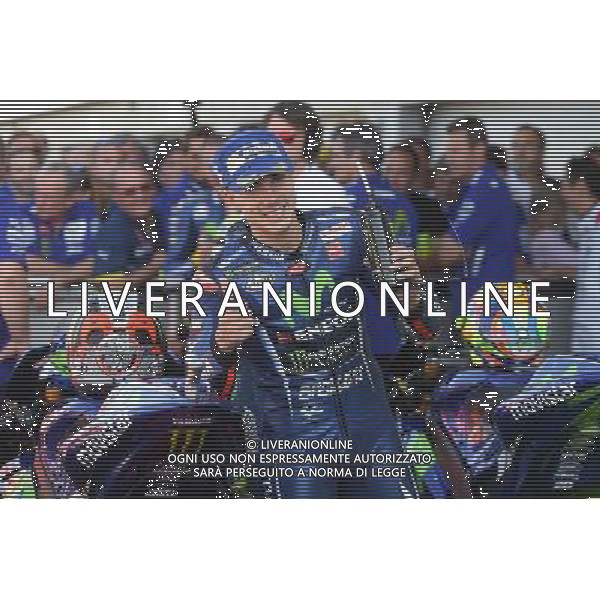 Silverstone United Kingdom 25.08.2017 Twelfth round MotoGP 2017 at the Silverstone Circuit, Maverick Vinales (Movistar Yamaha) photoPSP / Newspix.pl --- Newspix.pl POLAND OUT!!! AG ALDO LIVERANI SAS *** Local Caption *** www.newspix.pl mail us: info@newspix.pl call us: 0048 022 23 22 222 --- Polish Picture Agency by Ringier Axel Springer Poland