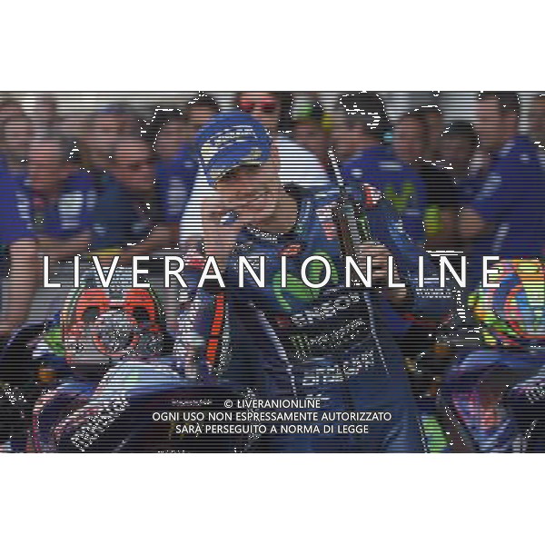 Silverstone United Kingdom 25.08.2017 Twelfth round MotoGP 2017 at the Silverstone Circuit, Maverick Vinales (Movistar Yamaha) photoPSP / Newspix.pl --- Newspix.pl POLAND OUT!!! AG ALDO LIVERANI SAS *** Local Caption *** www.newspix.pl mail us: info@newspix.pl call us: 0048 022 23 22 222 --- Polish Picture Agency by Ringier Axel Springer Poland