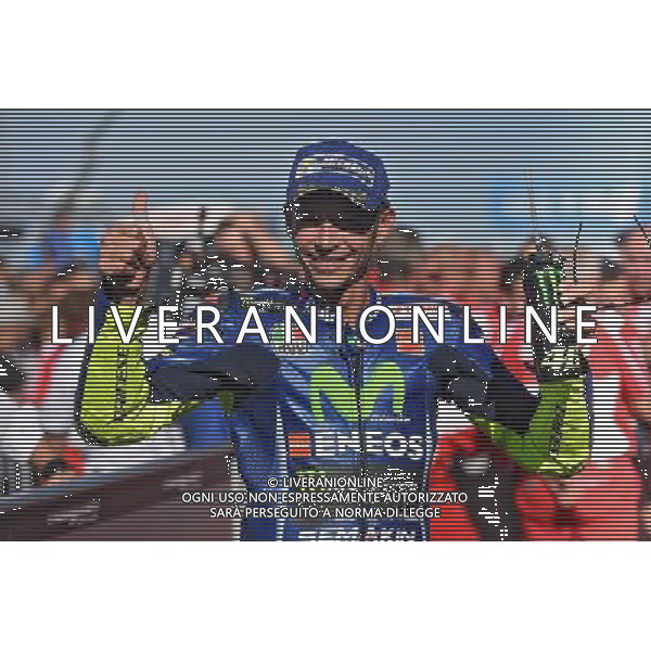 Silverstone United Kingdom 25.08.2017 Twelfth round MotoGP 2017 at the Silverstone Circuit, Valentino Rossi (Movistar Yamaha) photoPSP / Newspix.pl --- Newspix.pl POLAND OUT!!! AG ALDO LIVERANI SAS *** Local Caption *** www.newspix.pl mail us: info@newspix.pl call us: 0048 022 23 22 222 --- Polish Picture Agency by Ringier Axel Springer Poland