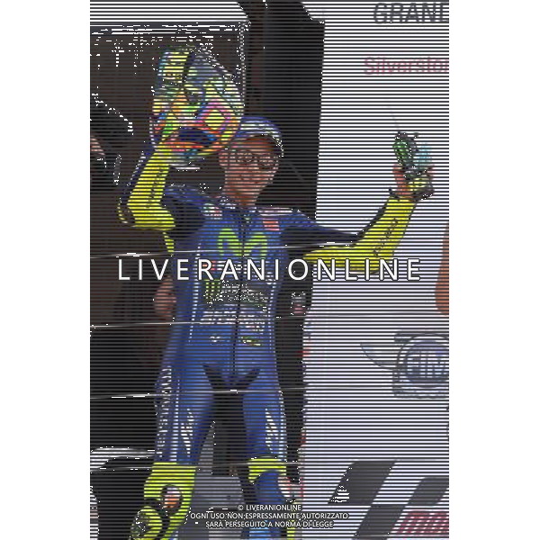 Silverstone United Kingdom 25.08.2017 Twelfth round MotoGP 2017 at the Silverstone Circuit, Valentino Rossi (Movistar Yamaha) photoPSP / Newspix.pl --- Newspix.pl POLAND OUT!!! AG ALDO LIVERANI SAS *** Local Caption *** www.newspix.pl mail us: info@newspix.pl call us: 0048 022 23 22 222 --- Polish Picture Agency by Ringier Axel Springer Poland