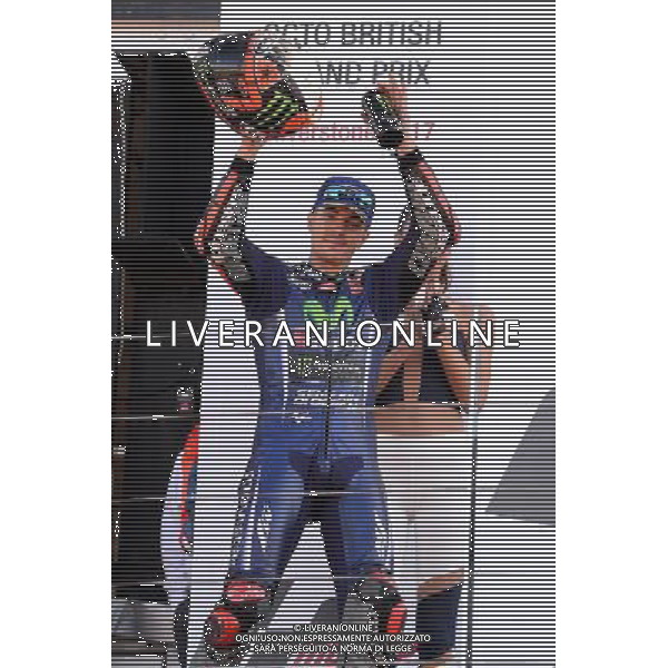 Silverstone United Kingdom 25.08.2017 Twelfth round MotoGP 2017 at the Silverstone Circuit, Maverick Vinales (Movistar Yamaha) photoPSP / Newspix.pl --- Newspix.pl POLAND OUT!!! AG ALDO LIVERANI SAS *** Local Caption *** www.newspix.pl mail us: info@newspix.pl call us: 0048 022 23 22 222 --- Polish Picture Agency by Ringier Axel Springer Poland