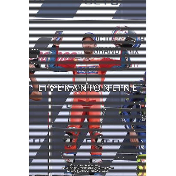 Silverstone United Kingdom 25.08.2017 Twelfth round MotoGP 2017 at the Silverstone Circuit, Andrea Dovizioso (Ducati Racing Team) photoPSP / Newspix.pl --- Newspix.pl POLAND OUT!!! AG ALDO LIVERANI SAS *** Local Caption *** www.newspix.pl mail us: info@newspix.pl call us: 0048 022 23 22 222 --- Polish Picture Agency by Ringier Axel Springer Poland