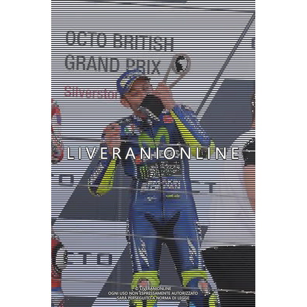 Silverstone United Kingdom 25.08.2017 Twelfth round MotoGP 2017 at the Silverstone Circuit, Valentino Rossi (Movistar Yamaha) photoPSP / Newspix.pl --- Newspix.pl POLAND OUT!!! AG ALDO LIVERANI SAS *** Local Caption *** www.newspix.pl mail us: info@newspix.pl call us: 0048 022 23 22 222 --- Polish Picture Agency by Ringier Axel Springer Poland