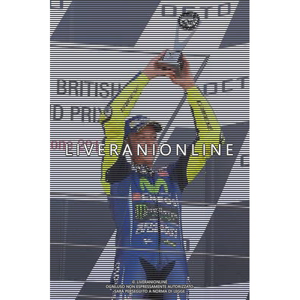 Silverstone United Kingdom 25.08.2017 Twelfth round MotoGP 2017 at the Silverstone Circuit, Valentino Rossi (Movistar Yamaha) photoPSP / Newspix.pl --- Newspix.pl POLAND OUT!!! AG ALDO LIVERANI SAS *** Local Caption *** www.newspix.pl mail us: info@newspix.pl call us: 0048 022 23 22 222 --- Polish Picture Agency by Ringier Axel Springer Poland