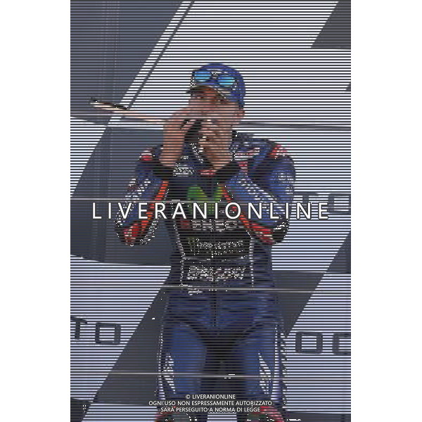 Silverstone United Kingdom 25.08.2017 Twelfth round MotoGP 2017 at the Silverstone Circuit, Maverick Vinales (Movistar Yamaha) photoPSP / Newspix.pl --- Newspix.pl POLAND OUT!!! AG ALDO LIVERANI SAS *** Local Caption *** www.newspix.pl mail us: info@newspix.pl call us: 0048 022 23 22 222 --- Polish Picture Agency by Ringier Axel Springer Poland