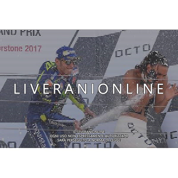 Silverstone United Kingdom 25.08.2017 Twelfth round MotoGP 2017 at the Silverstone Circuit, Valentino Rossi (Movistar Yamaha) photoPSP / Newspix.pl --- Newspix.pl POLAND OUT!!! AG ALDO LIVERANI SAS *** Local Caption *** www.newspix.pl mail us: info@newspix.pl call us: 0048 022 23 22 222 --- Polish Picture Agency by Ringier Axel Springer Poland