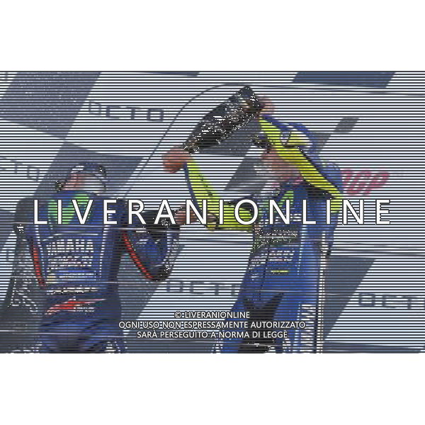 Silverstone United Kingdom 25.08.2017 Twelfth round MotoGP 2017 at the Silverstone Circuit, Valentino Rossi (Movistar Yamaha) photoPSP / Newspix.pl --- Newspix.pl POLAND OUT!!! AG ALDO LIVERANI SAS *** Local Caption *** www.newspix.pl mail us: info@newspix.pl call us: 0048 022 23 22 222 --- Polish Picture Agency by Ringier Axel Springer Poland