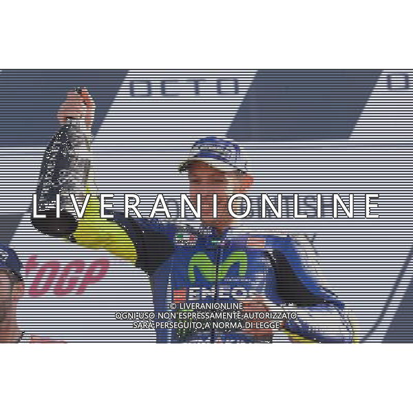 Silverstone United Kingdom 25.08.2017 Twelfth round MotoGP 2017 at the Silverstone Circuit, Valentino Rossi (Movistar Yamaha) photoPSP / Newspix.pl --- Newspix.pl POLAND OUT!!! AG ALDO LIVERANI SAS *** Local Caption *** www.newspix.pl mail us: info@newspix.pl call us: 0048 022 23 22 222 --- Polish Picture Agency by Ringier Axel Springer Poland