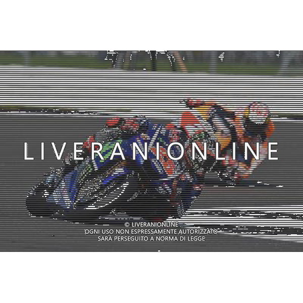 Silverstone United Kingdom 25.08.2017 Twelfth round MotoGP 2017 at the Silverstone Circuit, Maverick Vinales (Movistar Yamaha) photoPSP / Newspix.pl --- Newspix.pl POLAND OUT!!! *** Local Caption *** www.newspix.pl mail us: info@newspix.pl call us: 0048 022 23 22 222 --- Polish Picture Agency by Ringier Axel Springer Poland AG ALDO LIVERANI SAS *** Local Caption *** www.newspix.pl mail us: info@newspix.pl call us: 0048 022 23 22 222 --- Polish Picture Agency by Ringier Axel Springer Poland