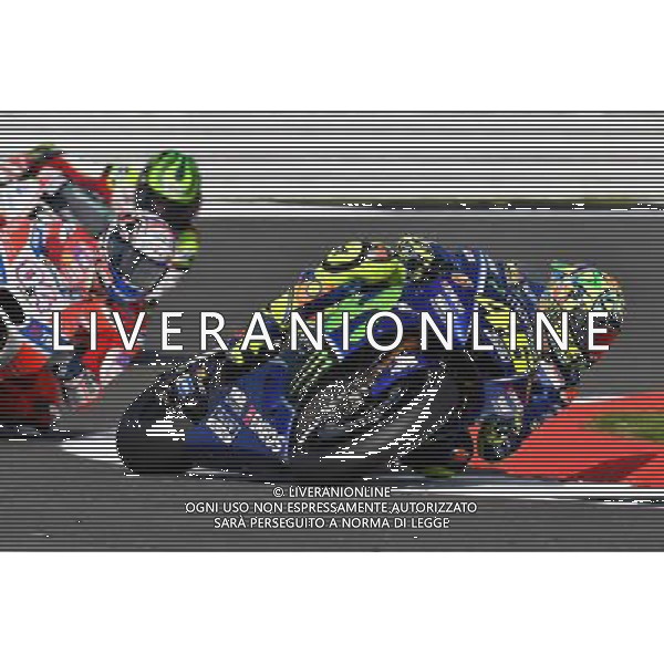 Silverstone United Kingdom 25.08.2017 Twelfth round MotoGP 2017 at the Silverstone Circuit, Valentino Rossi (Movistar Yamaha) photoPSP / Newspix.pl --- Newspix.pl POLAND OUT!!! AG ALDO LIVERANI SAS *** Local Caption *** www.newspix.pl mail us: info@newspix.pl call us: 0048 022 23 22 222 --- Polish Picture Agency by Ringier Axel Springer Poland