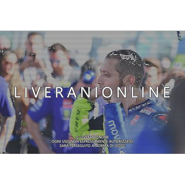 Silverstone United Kingdom 25.08.2017 Twelfth round MotoGP 2017 at the Silverstone Circuit, Valentino Rossi (Movistar Yamaha) photoPSP / Newspix.pl --- Newspix.pl POLAND OUT!!! AG ALDO LIVERANI SAS *** Local Caption *** www.newspix.pl mail us: info@newspix.pl call us: 0048 022 23 22 222 --- Polish Picture Agency by Ringier Axel Springer Poland