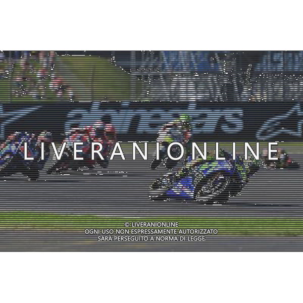 Silverstone United Kingdom 25.08.2017 Twelfth round MotoGP 2017 at the Silverstone Circuit, Valentino Rossi (Movistar Yamaha) photoPSP / Newspix.pl --- Newspix.pl POLAND OUT!!! AG ALDO LIVERANI SAS *** Local Caption *** www.newspix.pl mail us: info@newspix.pl call us: 0048 022 23 22 222 --- Polish Picture Agency by Ringier Axel Springer Poland