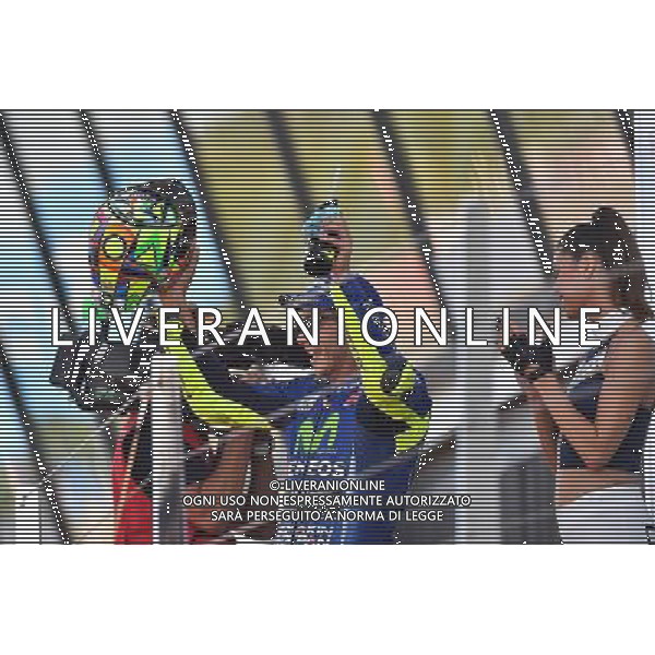 Silverstone United Kingdom 25.08.2017 Twelfth round MotoGP 2017 at the Silverstone Circuit, Valentino Rossi (Movistar Yamaha) photoPSP / Newspix.pl --- Newspix.pl POLAND OUT!!! AG ALDO LIVERANI SAS *** Local Caption *** www.newspix.pl mail us: info@newspix.pl call us: 0048 022 23 22 222 --- Polish Picture Agency by Ringier Axel Springer Poland