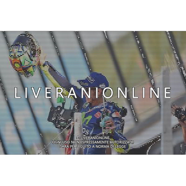 Silverstone United Kingdom 25.08.2017 Twelfth round MotoGP 2017 at the Silverstone Circuit, Valentino Rossi (Movistar Yamaha) photoPSP / Newspix.pl --- Newspix.pl POLAND OUT!!! AG ALDO LIVERANI SAS *** Local Caption *** www.newspix.pl mail us: info@newspix.pl call us: 0048 022 23 22 222 --- Polish Picture Agency by Ringier Axel Springer Poland