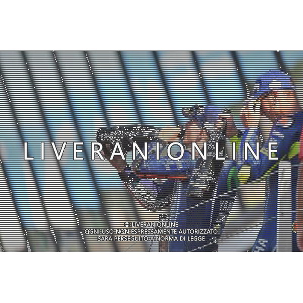 Silverstone United Kingdom 25.08.2017 Twelfth round MotoGP 2017 at the Silverstone Circuit, Maverick Vinales (Movistar Yamaha) photoPSP / Newspix.pl --- Newspix.pl POLAND OUT!!! *** Local Caption *** www.newspix.pl mail us: info@newspix.pl call us: 0048 022 23 22 222 --- Polish Picture Agency by Ringier Axel Springer Poland AG ALDO LIVERANI SAS *** Local Caption *** www.newspix.pl mail us: info@newspix.pl call us: 0048 022 23 22 222 --- Polish Picture Agency by Ringier Axel Springer Poland