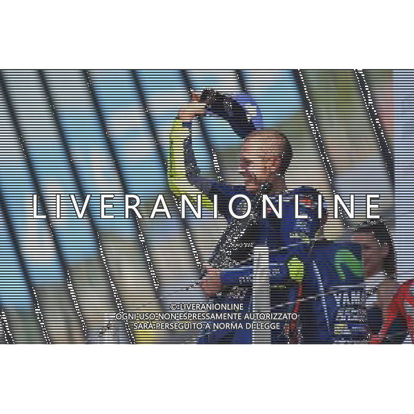 Silverstone United Kingdom 25.08.2017 Twelfth round MotoGP 2017 at the Silverstone Circuit, Valentino Rossi (Movistar Yamaha) photoPSP / Newspix.pl --- Newspix.pl POLAND OUT!!! AG ALDO LIVERANI SAS *** Local Caption *** www.newspix.pl mail us: info@newspix.pl call us: 0048 022 23 22 222 --- Polish Picture Agency by Ringier Axel Springer Poland