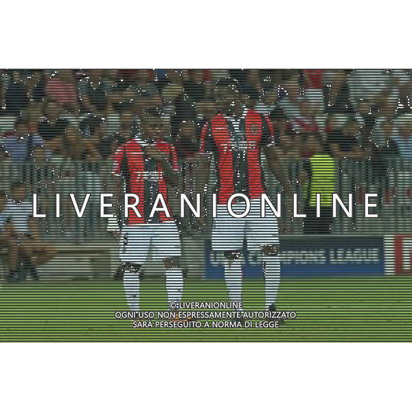 Nizza vs Napoli Primo turno di playoff, Partita di ritorno di Champions League 22 agosto 2017 nella foto MARIO BALOTELLI E JEAN MICHAEL SERI ©MOSCA / AGENZIA ALDO LIVERANI SAS