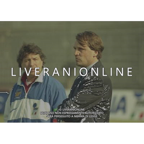 1997-1998 SASSUOLO -NAZIONALE ITALIANA UNDER 21-GALLES NELLA FOTO MARCO TARDELLI CON LUCA GIANNINI AG ALDO LIVERANI SAS