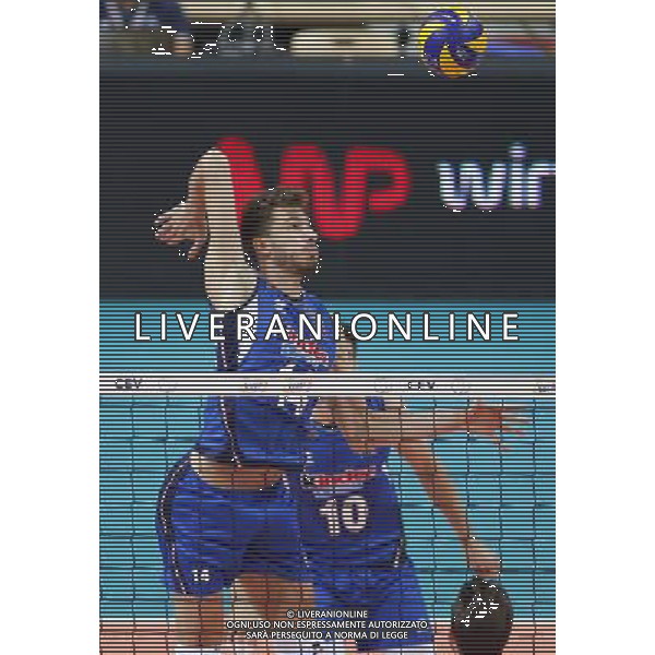KATOWICE HALA SPODEK 31.08.2017 LOTTO EUROVOLLEY 2017 MECZ MISTRZOSTW EUROPY 2017 SIATKOWKA 1/4 FINALU BELGIA (czarne) - WLOCHY (niebieskie) NZ Matteo Piano . FOT TOMASZ WANTULA / NEWSPIX.PL KATOWICE SPODEK 31.08.2017 VOLEYYBALL MEN\'S CHAMPIONSCHIP LOTTO EUROVOLLEY POLAND 2017 QUARTERFINAL BELGIUM - ITALY TOMASZ WANTULA / NEWSPIX.PL --- Newspix.pl AG ALDO LIVERANI SAS ONLY ITALY *** Local Caption *** www.newspix.pl mail us: info@newspix.pl call us: 0048 022 23 22 222 --- Polish Picture Agency by Ringier Axel Springer Poland