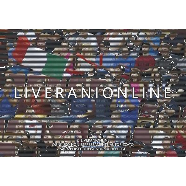 KATOWICE HALA SPODEK 31.08.2017 LOTTO EUROVOLLEY 2017 MECZ MISTRZOSTW EUROPY 2017 SIATKOWKA 1/4 FINALU BELGIA (czarne) - WLOCHY (niebieskie) NZ kibic kibice Wloch supporters . FOT TOMASZ WANTULA / NEWSPIX.PL KATOWICE SPODEK 31.08.2017 VOLEYYBALL MEN\'S CHAMPIONSCHIP LOTTO EUROVOLLEY POLAND 2017 QUARTERFINAL BELGIUM - ITALY TOMASZ WANTULA / NEWSPIX.PL --- Newspix.pl AG ALDO LIVERANI SAS ONLY ITALY *** Local Caption *** www.newspix.pl mail us: info@newspix.pl call us: 0048 022 23 22 222 --- Polish Picture Agency by Ringier Axel Springer Poland