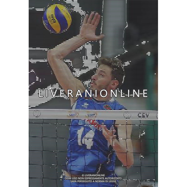 KATOWICE HALA SPODEK 31.08.2017 LOTTO EUROVOLLEY 2017 MECZ MISTRZOSTW EUROPY 2017 SIATKOWKA 1/4 FINALU BELGIA (czarne) - WLOCHY (niebieskie) NZ Matteo Piano . FOT TOMASZ WANTULA / NEWSPIX.PL KATOWICE SPODEK 31.08.2017 VOLEYYBALL MEN\'S CHAMPIONSCHIP LOTTO EUROVOLLEY POLAND 2017 QUARTERFINAL BELGIUM - ITALY TOMASZ WANTULA / NEWSPIX.PL --- Newspix.pl AG ALDO LIVERANI SAS ONLY ITALY *** Local Caption *** www.newspix.pl mail us: info@newspix.pl call us: 0048 022 23 22 222 --- Polish Picture Agency by Ringier Axel Springer Poland