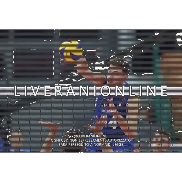 KATOWICE HALA SPODEK 31.08.2017 LOTTO EUROVOLLEY 2017 MECZ MISTRZOSTW EUROPY 2017 SIATKOWKA 1/4 FINALU BELGIA (czarne) - WLOCHY (niebieskie) NZ Matteo Piano . FOT TOMASZ WANTULA / NEWSPIX.PL KATOWICE SPODEK 31.08.2017 VOLEYYBALL MEN\'S CHAMPIONSCHIP LOTTO EUROVOLLEY POLAND 2017 QUARTERFINAL BELGIUM - ITALY TOMASZ WANTULA / NEWSPIX.PL --- Newspix.pl AG ALDO LIVERANI SAS ONLY ITALY *** Local Caption *** www.newspix.pl mail us: info@newspix.pl call us: 0048 022 23 22 222 --- Polish Picture Agency by Ringier Axel Springer Poland