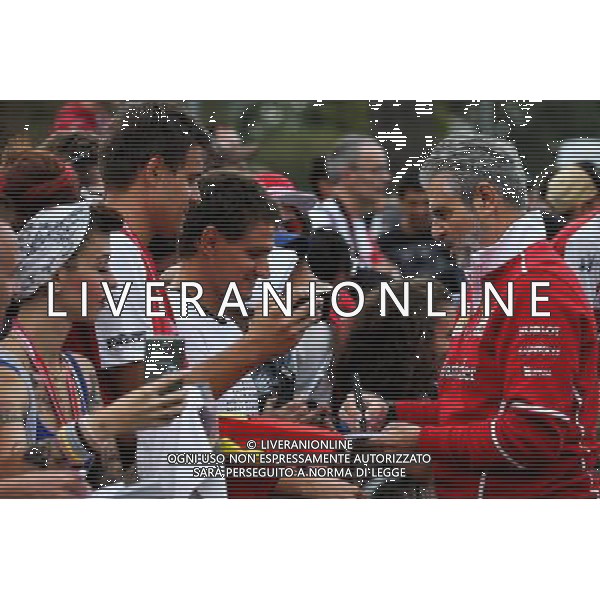 Maurizio Arrivabene (ITA) Ferrari Team Principal signs autographs for the fans. 01.09.2017. Formula 1 World Championship, Rd 13, Italian Grand Prix, Monza, Italy, Practice Day. AG ALDO LIVERANI SAS ONLY ITALY