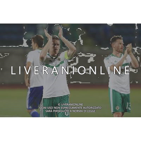 San Marino - Irlanda del Nord Qualificazioni Europee FIFA 2108 gruppo C 01/09/2017 nella foto: esultanza Davis steven Claudio Zamagni/Agenzia Aldo Liverani Davis steven celebrates during European Qualifiers FIFA World Cup 2018 international soccer match group C between San Marino and Northern Ireland at San Marino Olympic Stadium on September 1 2017 photo credit by Claudio Zamagni/Aldo Liverani Photo Agency