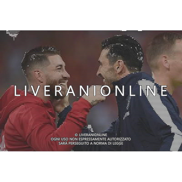 Qualificazioni al Campionato Mondiale FIFA Russia 2018 Gruppo G Madrid (Spagna) - 02.09.2017 Spagna-Italia Nella Foto:Gianluigi Buffon e Sergio Ramos /Ag. Aldo Liverani