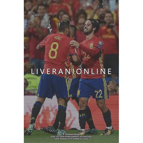 Qualificazioni al Campionato Mondiale FIFA Russia 2018 Gruppo G Madrid (Spagna) - 02.09.2017 Spagna-Italia Nella Foto:Esultanza Isco /Ag. Aldo Liverani