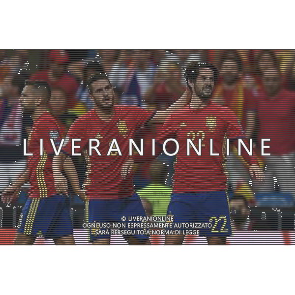 Qualificazioni al Campionato Mondiale FIFA Russia 2018 Gruppo G Madrid (Spagna) - 02.09.2017 Spagna-Italia Nella Foto:Esultanza Isco /Ag. Aldo Liverani