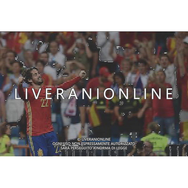 Qualificazioni al Campionato Mondiale FIFA Russia 2018 Gruppo G Madrid (Spagna) - 02.09.2017 Spagna-Italia Nella Foto:Esultanza Isco /Ag. Aldo Liverani