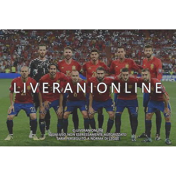 Qualificazioni al Campionato Mondiale FIFA Russia 2018 Gruppo G Madrid (Spagna) - 02.09.2017 Spagna-Italia Nella Foto:Spagna Squadra Formazione De Gea.Ramos,Asensio,Busquets,Pique,Silva,Isco,Iniesta,Alba,Koke,Carvajal /Ag. Aldo Liverani