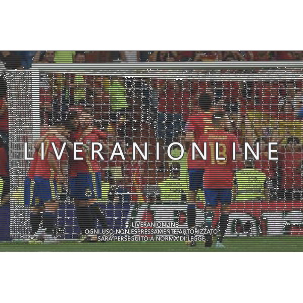 Qualificazioni al Campionato Mondiale FIFA Russia 2018 Gruppo G Madrid (Spagna) - 02.09.2017 Spagna-Italia Nella Foto:Esultanza Alvaro Morata /Ag. Aldo Liverani