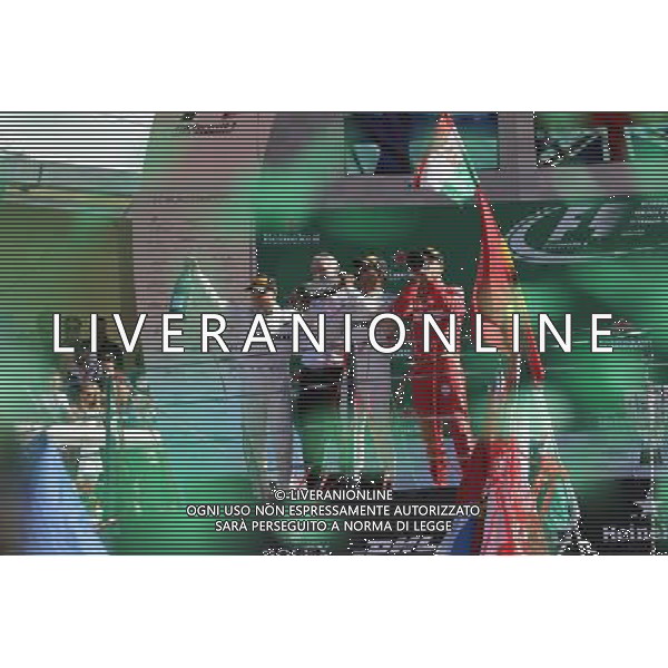 Monza ( MB ) 03/09/2017 Autodromo Nazionale di Monza. Formula 1 Gran Premio Heineken díItalia 2017 Nella foto: 2 arrivato Valtteri Bottas ( FIN ), 1 arrivato Lewis Hamilton ( GBR ) e 3* arrivato Sebastian Vettel ( GER ) sul podio durante la premiazione PH Lauro Montagnini *** Local Caption *** AG ALDO LIVERANI SAS *** Local Caption *** AG ALDO LIVERANI SAS