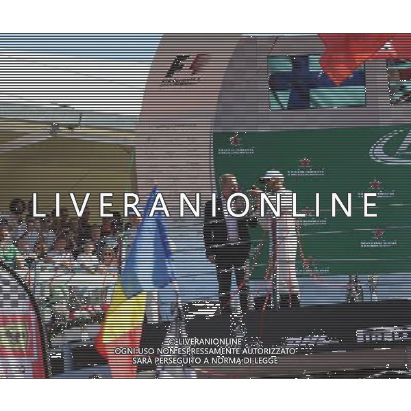 Monza ( MB ) 03/09/2017 Autodromo Nazionale di Monza. Formula 1 Gran Premio Heineken díItalia 2017 Nella foto: 2 arrivato Valtteri Bottas ( FIN ), 1 arrivato Lewis Hamilton ( GBR ) e 3* arrivato Sebastian Vettel ( GER ) sul podio durante la premiazione PH Lauro Montagnini *** Local Caption *** AG ALDO LIVERANI SAS *** Local Caption *** AG ALDO LIVERANI SAS