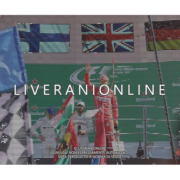 Monza ( MB ) 03/09/2017 Autodromo Nazionale di Monza. Formula 1 Gran Premio Heineken díItalia 2017 Nella foto: 2 arrivato Valtteri Bottas ( FIN ), 1 arrivato Lewis Hamilton ( GBR ) e 3* arrivato Sebastian Vettel ( GER ) sul podio durante la premiazione PH Lauro Montagnini *** Local Caption *** AG ALDO LIVERANI SAS *** Local Caption *** AG ALDO LIVERANI SAS