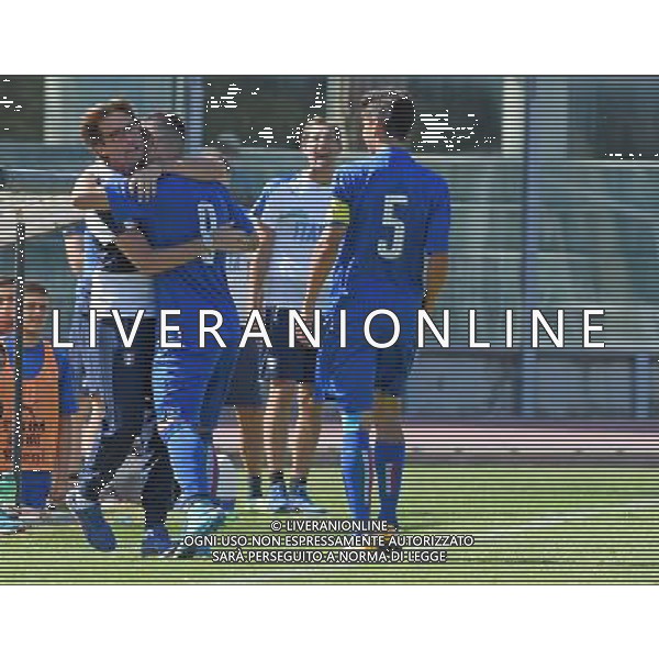 Under 20 Elite League 2017/2018 Imola (BO) - 05.09.2017 Italia-Polonia Nella Foto:Federico Bonazzoli esulta con Federico Guidi /Ph.Vitez-Ag. Aldo Liverani