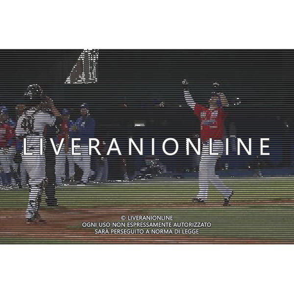 Baseball Italian League gara 3 Pirati Rimini vs T\'A San Marino 05/09/2017 nella foto: esultanza Reginato Â©Claudio Zamagni/Agenzia Aldo Liverani / AGENZIA ALDO LIVERANI SAS