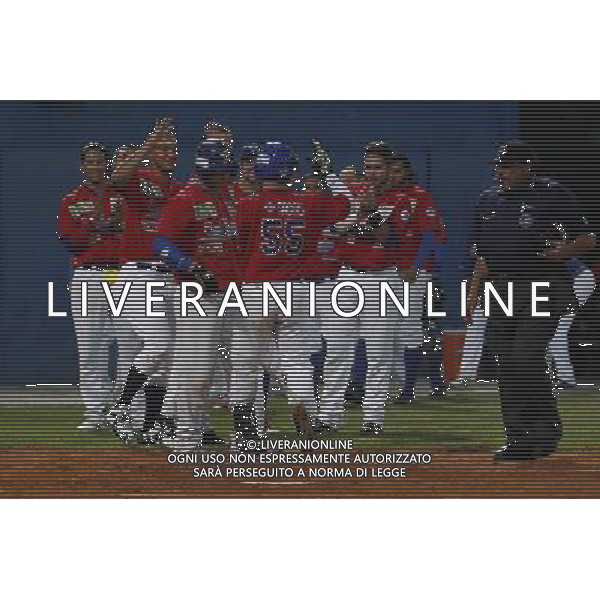 Baseball Italian League gara 3 Pirati Rimini vs T\'A San Marino 05/09/2017 nella foto: esultanza san marino Â©Claudio Zamagni/Agenzia Aldo Liverani / AGENZIA ALDO LIVERANI SAS