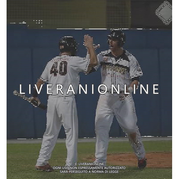 Baseball Italian League gara 3 Pirati Rimini vs T\'A San Marino 05/09/2017 nella foto: esultanza Bertagnon Â©Claudio Zamagni/Agenzia Aldo Liverani / AGENZIA ALDO LIVERANI SAS