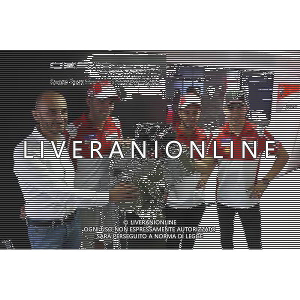 Motomondiale Gran Premio Tribul Mastercard di San Marino e della Riviera di Rimini 07/09/2017 nella foto: Claudio Domenicali Michele Pirro Jorge Lorenzo e Andrea Dovizioso ©Claudio Zamagni/Agenzia Aldo Liverani Claudio Domenicali Michele Pirro Jorge Lorenzo e Andrea Dovizioso during MotoGP Tribul Mastercard of San Marino on September 07, 2017 at Misano World Circuit Marco Simoncelli Misano Adriatico Italy photo credit by Claudio Zamagni/Aldo Liverani Photo Agency 