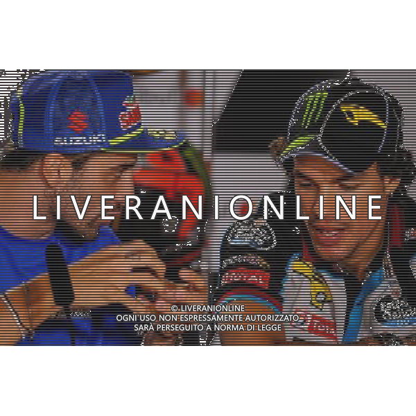 07.09.2017. Misano World Circuit, Misano, Italia. Andrea Iannone e Franco Morbidelli. FOTO G.PIAZZOLLA-AG ALDO LIVERANI SAS