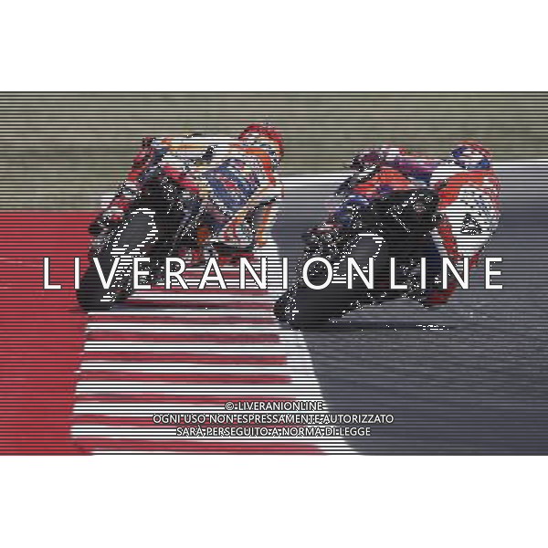 Motomondiale Qualifiche Gran Premio Tribul Mastercard di San Marino e della Riviera di Rimini 09/09/2017 nella foto: Marc Maruez (Repsol Honda Team) Danilo Petrucci (Ducati OCTO Pramac Racing) ©Claudio Zamagni/Agenzia Aldo Liverani Marc Maruez (Repsol Honda Team) Hector Barbera (Reale Avintia Racing) during Qualifying MotoGP Tribul Mastercard of San Marino on September 09, 2017 at Misano World Circuit Marco Simoncelli Misano Adriatico Italy photo credit by Claudio Zamagni/Aldo Liverani Photo Agency 