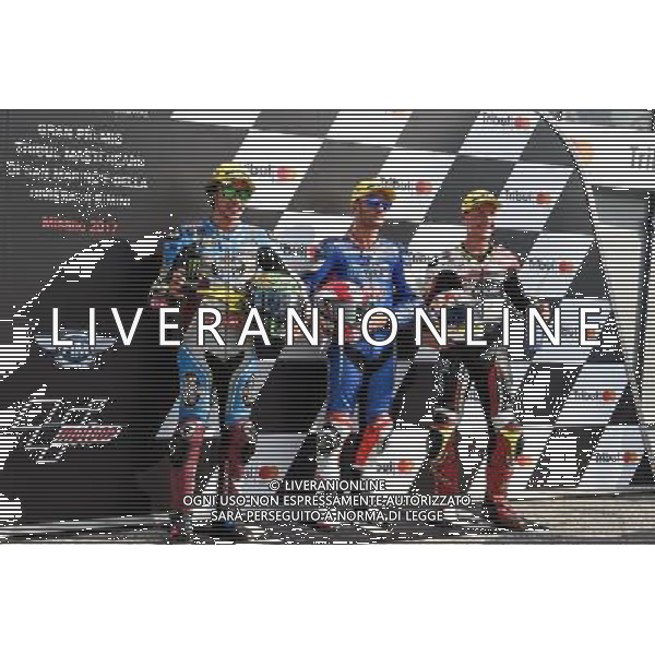 09.09.2017.Misano World Circuit, Misano, Italia.Franco Morbidelli. Mattia Pasini e Dominique Aegerter FOTO G.PIAZZOLLA-AG ALDO LIVERANI SAS