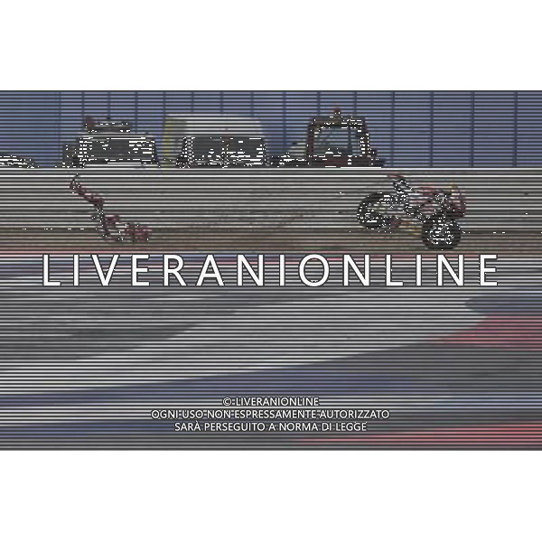 10.09.2017. Misano World Circuit, Misano, Italia. Jorge Navarro scivola FOTO G.PIAZZOLLA-AG ALDO LIVERANI SAS