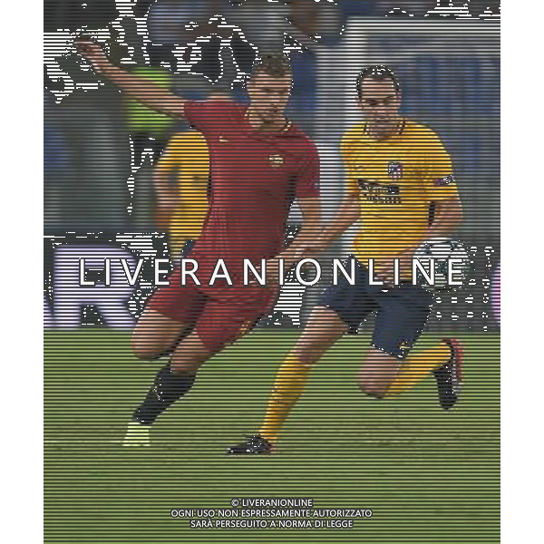 UEFA Champions League 2017/2018 Gruppo C Roma - 12.09.2017 Roma-Atletico Madrid Nella Foto: Edin dzeko e godin /Ph.Vitez-Ag. Aldo Liverani