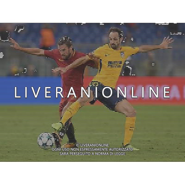 UEFA Champions League 2017/2018 Gruppo C Roma - 12.09.2017 Roma-Atletico Madrid Nella Foto:juanfran - strootman /Ph.Vitez-Ag. Aldo Liverani